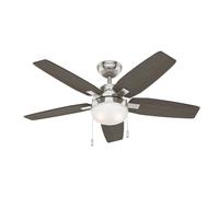 Ventilateur de plafond Arcot Nickel avec lumière Hunter Fans