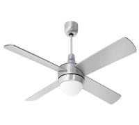 Ventilateur de plafond - AVANT - 135 cm - 70W - Argent - 4 pales avec lampe
