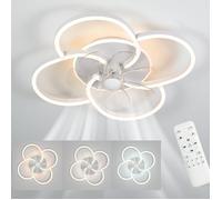 Ventilateur de plafond avec éclairage, 53CM plafonnier 36W vitesses de