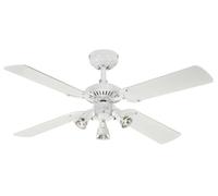 Ventilateur de plafond avec éclairage et chainettes Princess Euro Blanc 105 cm