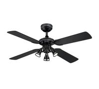 Westinghouse Ventilateur de plafond Princess Euro – 105 cm, avec lampe, bronze brossé, 3 spots