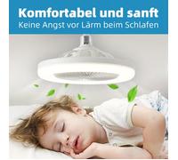 Ventilateur de plafond avec éclairage et télécommande, LED Télécommande Dimmable Light, Vitesse du vent réglable