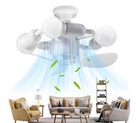 Ventilateur de plafond avec éclairage intégré - à vis E27 Ventilateur silencieux avec télécommande | Ventilateur de plafond moderne élégant - Pour une utilisation dans la chambre à coucher, le