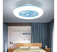 Ventilateur de plafond avec éclairage LED 80 W - Plafonnier invisible et télécommande - Gradation de la vitesse du vent - Plafonnier créatif moderne - Ultra silencieux - Lampe de ventilateur de