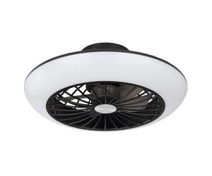 Ventilateur de plafond avec éclairage Plafonnier silencieux avec ventilateur Plafonnier chambre à coucher, fonction mémoire de refroidissement, 18 watts LED 1100lm 3000K, DxH 30x12 cm
