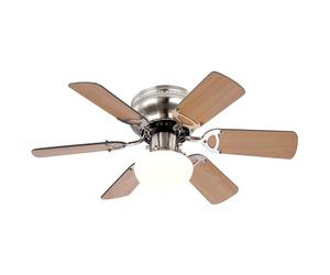 Ventilateur de plafond avec éclairage, plafonnier, ventilateur de salon, avant/retour 3 niveaux, pales remplaçables hêtre graphite, 1x E27, DxH 76x28 cm