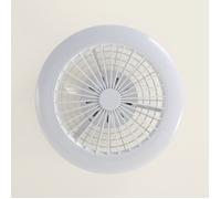 LEDKIA LIGHTING Ventilateur de Plafond avec Éclairage Silencieux DC Angin Transparent Télécommande Petit (jusqu'à 10 m²) 50 cm Blanc