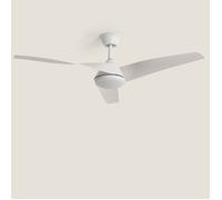 LEDKIA LIGHTING Ventilateur de Plafond avec Éclairage Silencieux DC Eubea Blanc Télécommande Grand (plus de 20 m²) 132 cm Blanc