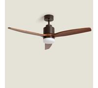 Ventilateur de Plafond avec Éclairage Silencieux DC Forest EVO Bois foncé Télécommande + WIFI Grand (entre 20¿30 m²) 132 cm Brun