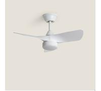 Ventilateur de Plafond avec Éclairage Silencieux DC Ventos Blanc Télécommande Petit (jusqu'à 10 m²) 76 cm Blanc