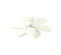 Ventilateur de plafond avec éclairage Westinghouse Turbo Swirl Blanc 76 cm