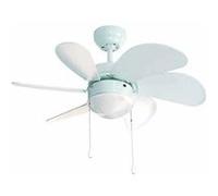 Ventilateur de plafond avec groupe de lumière FM VT-90B 50W 80 cm blanc Blanc G