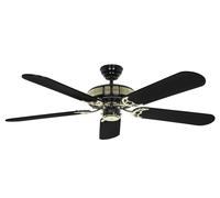 Ventilateur de plafond avec Interrupeur tirage Black Magic 132 cm Noir Laiton