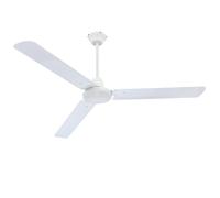 Ventilateur de plafond avec interrupteur mural 3 vitesses Ventilateur Refroidisseur blanc, DxH 142x58 cm