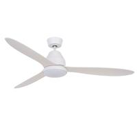Ventilateur de plafond avec lampe LED et télécommande Whitehaven DC Blanc 142 cm