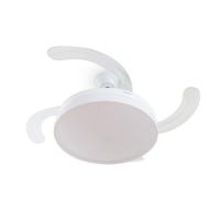Ventilateur de Plafond avec LED, Haut-parleur et 4 Pales Rétractables Notefan InnovaGoods Blanc 36 W Ø49,5-104 cm