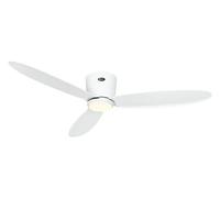 Ventilateur de plafond avec lumière CasaFan 313283 Eco PLANO II 132 cm blanc avec kit de lumière EP-LED WE