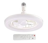 Ventilateur de Plafond Avec Lumière et Télécommande - 30W Dimmable Plafonnier Avec Aromathérapie, Silencieux Pour Chambre et Salon (Blanc - Grande Télécommande Sans Grille)