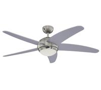Ventilateur de plafond avec lumière et télécommande BENDAN Argent 132 cm [EEK: G]