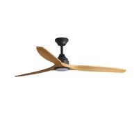 FARO BARCELONA Ventilateur DC ALO L led noir en bois DC CCT réglable