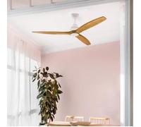 Ventilateur de plafond avec lumière - FARO BARCELONA - ALO L - Moteur DC - Lames en bois - 6 vitesses