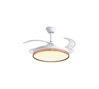 Ventilateur de plafond avec lumière - GENERIQUE - Modèle Générique - 24W LED blanc chaud - Pales rétractables - Moteur DC silencieux