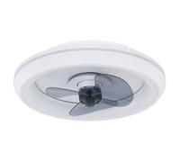 Ventilateur de plafond avec lumière Lampes avec ventilateur Ventilateur de plafond avec télécommande et déco LED en bleu et blanc, dimmable CCT Timer, 41 Watt LED 3280lm 2700-6500K, 48 cm