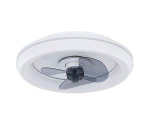 Ventilateur de plafond avec lumière Lampes avec ventilateur Ventilateur de plafond avec télécommande et déco LED en bleu et blanc, dimmable CCT Timer, 41 Watt LED 3280lm 2700-6500K, 48 cm