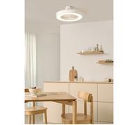 Ventilateur de plafond avec lumière LED - CREATE - Silencieux - 40W - Ø50 cm - Pales rétractables - Fonction hiver/été
