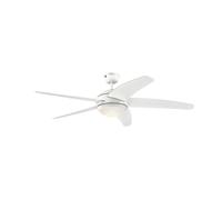 Westinghouse Ventilateur de plafond Bendan – 132 cm LED à variateur, 5 pales, blanc, télécommande