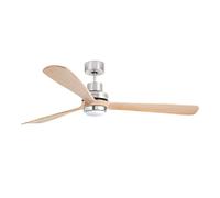 Ventilateur de plafond avec lumière nickel mat/pin Ø 168 cm LANTAU-G