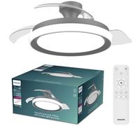 Philips Ventilateur plafond Bliss – 3 pales rétractables LED, 106 cm, 3000–6500K, télécommande, noir