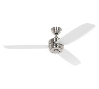 Ventilateur de plafond avec Télécommande Night Flight 132 cm Chrome / Blanc