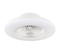 Ventilateur de plafond avec télécommande Plafonnier avec ventilateur Lampe ventilateur dimmable, minuterie CCT effet étoile, LED 30W 1800lm 3000-6500K, D 50 cm