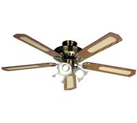 Farelek Baleares Ventilateur de plafond 132 cm Brun