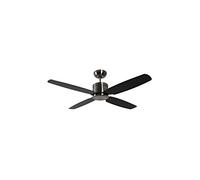 Ventilateur de plafond basse consommation Turno diamètre 132 cm chrome / noir brossé