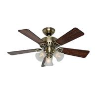 Ventilateur de plafond Beacon Hill Laiton avec Lumière Laiton antique