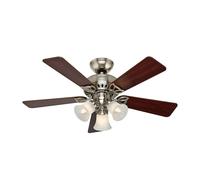Ventilateur de plafond Beacon Hill Nickel avec Lumière Hunter Fans