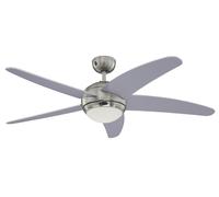 Ventilateur de plafond Bendan Argent avec éclairage Chrome / Nickel brillant