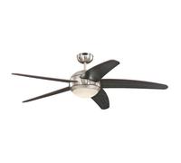 Ventilateur de plafond Bendan Wenge 132 cm avec LED Chrome / Nickel brossé
