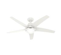 Ventilateur de plafond Bernard Blanc avec lumière Hunter Fans