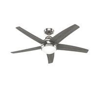 Ventilateur de plafond Bernard Nickel avec lumière Hunter Fans