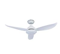 Ventilateur de plafond blanc à économie d’énergie Raja avec éclairage LED dimmable, Télécommande incluse, 122 cm