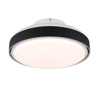 Ventilateur de plafond blanc/noir, éclairage LED à changement de couleur, intensité variable, diamètre 45 cm