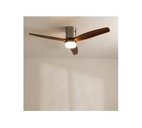 Ventilateur de plafond, bois foncé, avec lumière, non wifi - windcalm dc stylance black - Noir