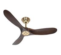 Ventilateur de plafond - CasaFan - Eco Genuine 122 MG-NB - Laiton brossé - Bois massif - 6 vitesses