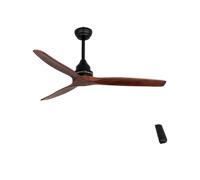 Cecotec Ventilateur de plafond EnergySilence Aero 580 - 70 W, télécommande, 3 pales Ø132 cm, noyer