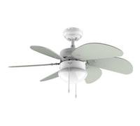 Cecotec Ventilateur de Plafond EnergySilence 3600 Vision Mint, 50 W, Diamètre 92 cm, Lampe, 3 Vitesses, 6 Pales Réversibles, Fonction Été/Hiver, Interrupteur à Chaîne, Blanc/Menthe
