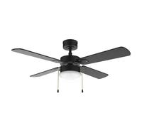 Cecotec - Ventilateur de Plafond avec Lumière EnergySilence Aero 450 FullBlack - 50 W, Diamètre 106 cm, Lampe Intégrée, 3 Vitesses, 4 Pales Réversibles, Mode Été, Hiver