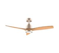 Cecotec - Ventilateur de Plafond avec Lumière EnergySilence Aero 5295 GoldWhite - 35 W, Diamètre 132 cm, 3 Pales, LED 18 W, Télécommande et Minuterie, 6 vitesses Mode Été/Hiver